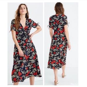 NWT Madewell Hillside Daisy floral midi wrap dress